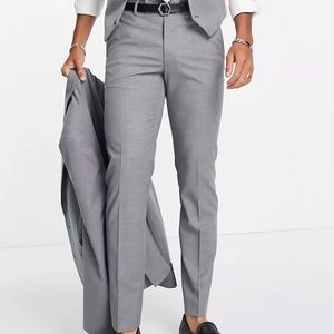 ASOS DESIGN slim suit pants in gray - size W34xL32